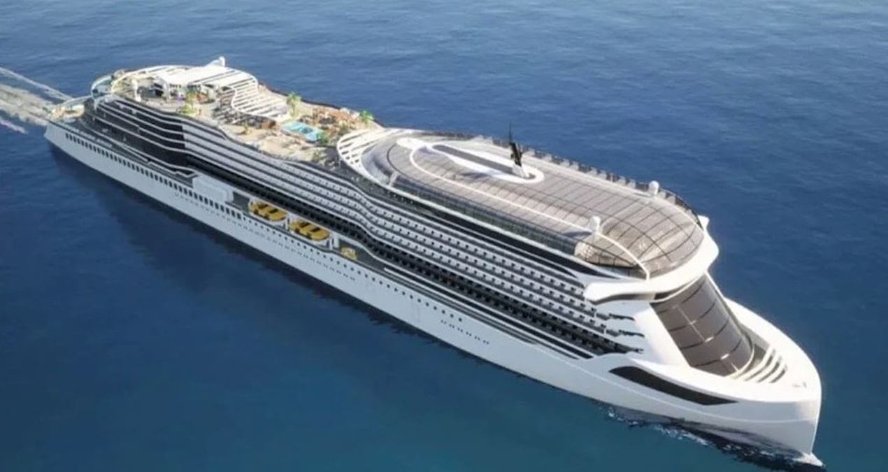 İlk Elektrikli Dev Kruvaziyer Gemisi 82 Bin Ton Ağırlığında Denize İniyor