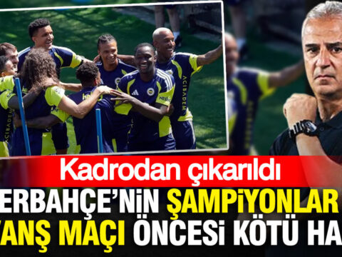 Fenerbahcenin sampiyonlar ligi rovans maci oncesi kotu haber kadrodan cikarildi YK5rF1OF